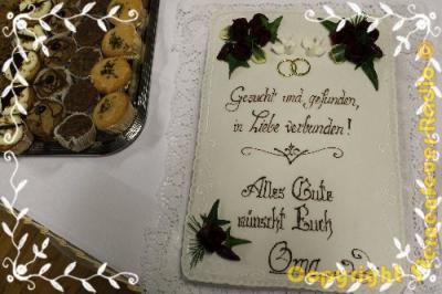 Brauttorte und Kuchen